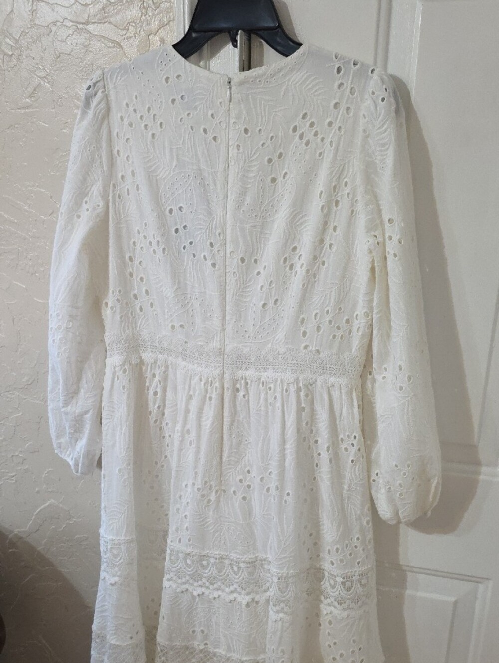 ANTONIO MELANI White Eyelet Tiered Maxi Dress Skirt - Picture 6 of 10